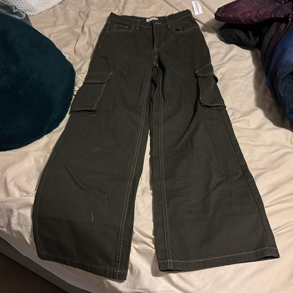 Pacsun high rise wide leg black cargo jeans - Picture 5 of 5